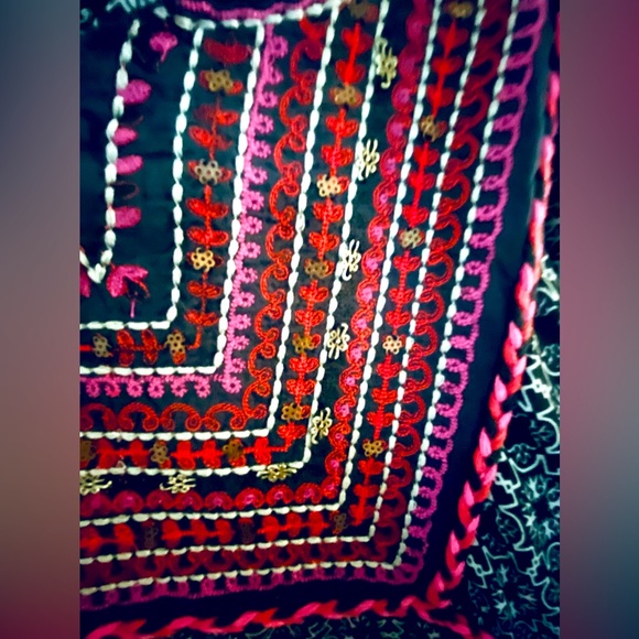 Kaktus Batik Tie Back Long Sleeve slip on Dress - Picture 4 of 14